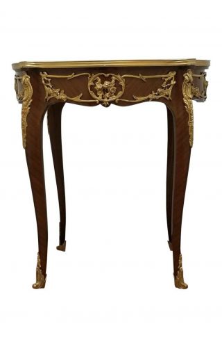 Louis XV Style Side Table Accent Table with marble top 3