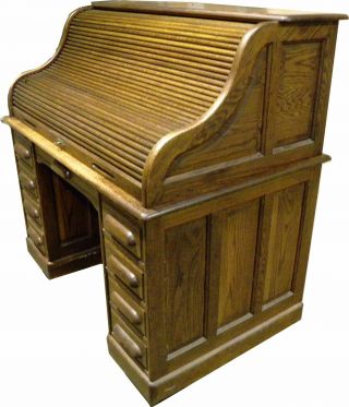 Antique Paine Furniture Oak S Roll Top Desk 1904