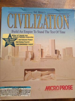 Civilization Vintage Ibm Pc 3.  5 " Disk Pc Game Microprose 1991