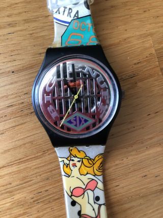 Vintage Swatch Watch Gb151 Big Enuff (1993) Collectible Funky Retro Watch