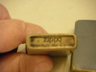 2 Vintage brass Zippo lighters and 1 