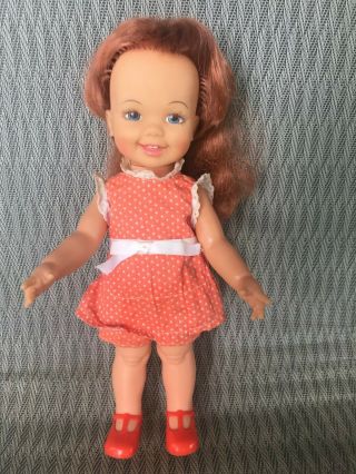 Vintage 1971 Ideal Cinnamon Doll 12 " Tall Outfit & Shoes
