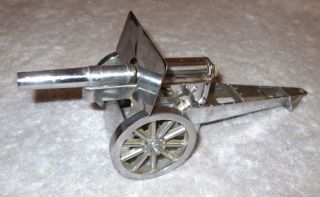 Vintage Negbaur N.  Y.  Crome Cannon Table Lighter Made In Usa