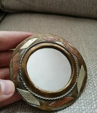 VINTAGE ARTS AND CRAFTS? ART NOUVEAU? SMALL HAND MIRROR 3