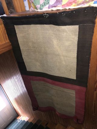 Looks Old Antique Navajo Saddle Blanket Native American Indian Weaving Rug