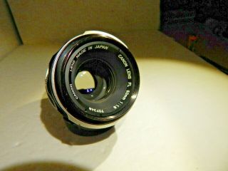 Canon Fl 50mm F/1.  8 Vintage Standard Prime Lens -,  Caps Incl.