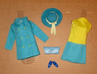Japanese Exclusive Barbie Outfit 2617 Turquoise And Yellow Suit