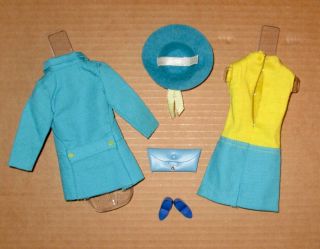 Japanese Exclusive Barbie Outfit 2617 Turquoise and Yellow Suit 2