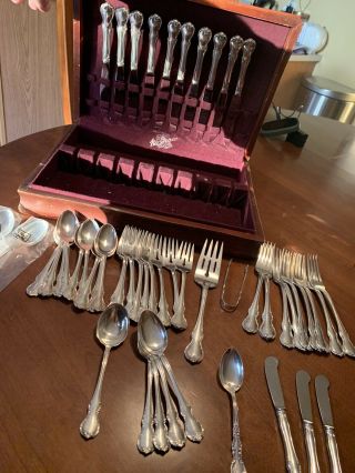 Towle Sterling Silver French Provincial 51 Piece Silverware Set Plus 1 Odd