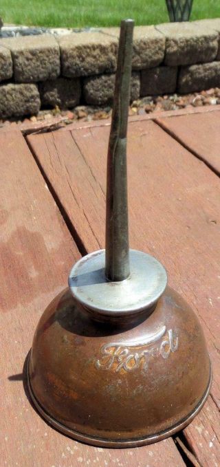 Vintage Ford Motors Handy Oiler Oil Can For Model T.  Marked With E