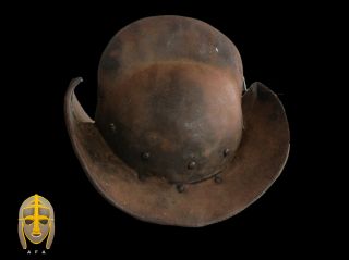 Rare 17th Century Spanish Steel Morion Helmet