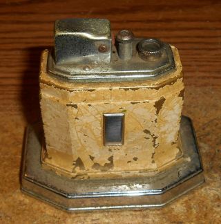 Early Ronson Art Metal Touch Tip Table Lighter/very Rare