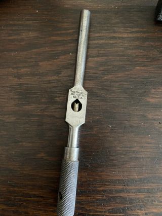 Vintage Ls Starrett No.  91 A Adjustable Tap Handle Wrench