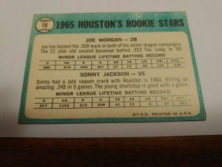 1965 Topps Roland Jackson/ Joe Morgan Houston Colt.  45s 16 Baseball Card