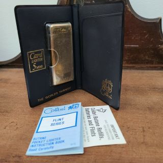 Vintage Goldtone Colibri Card Lighter 5mm World 