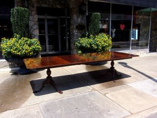Fantastic Mahogany Double Pedestal Ball & Claw Dining Table 20 Century