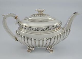 Antique English George Iii Sterling Silver Teapot - London 1816