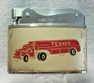 Vintage Texaco Gas & Oil 25th.  Anniversary Flat Advertising Lighter Lqqk Rare