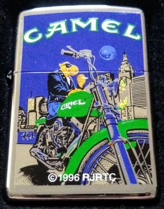 1998 Camel Joe Zippo Moon & Motorcycle Z226 Tin 2