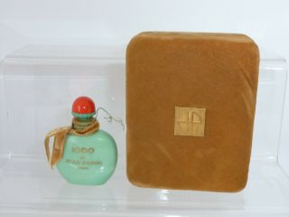 Vintage 1000 de Jean Patou Perfume Bottle Green Glass Snuff style & Box Empty 2