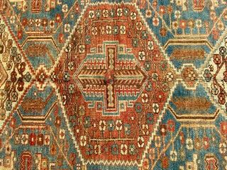 Antique Bakhtiar Rug With Colors