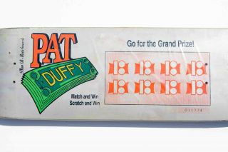 Nos Rare Plan B (1.  0) Pat Duffy Lotto Scratch Off Graphic Pro Model 1992