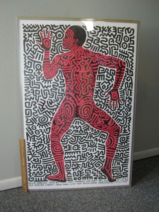 Rare Authentic Vintage 1980”s Lithograph “into 84” By Keith Haring