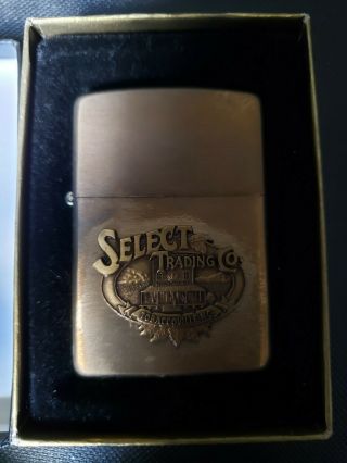 Zippo Lighter " Select Trading Co.  " Solid Brass