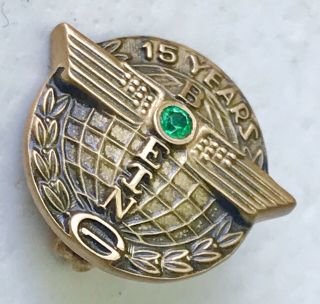 Vintage 15 Year Service Boeing Aircraft Pin 10k Solid Gold From Vet Pilot