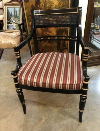 Vintage Hickory Chairs Company “regency Style” Cane Accent Chair