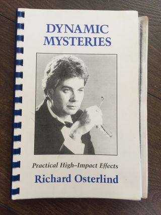 (p) Rare Vintage Magic Trick Book Dynamic Mysteries By Richard Osterlind