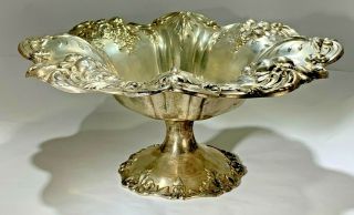 Antique Francis I Reed & Barton Sterling Silver Large Compote Footed 11 1/2 "