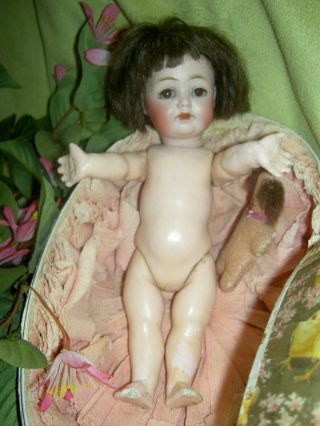 Very rare antique bisque JD Kestner Germany 260 toddler doll with starfish hands 2