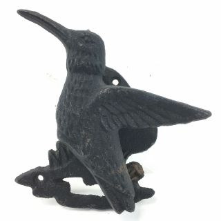 Cast Iron Hummingbird Door Knocker Black Unknown Maker Vintage