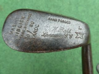 Playable Vintage Hickory Mashie Niblick Spalding Sw A5 Old Golf Memorabilia