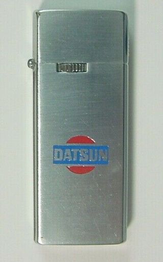 Vintage Datsun Lighter - Barlow Butane - Slim - Advertising