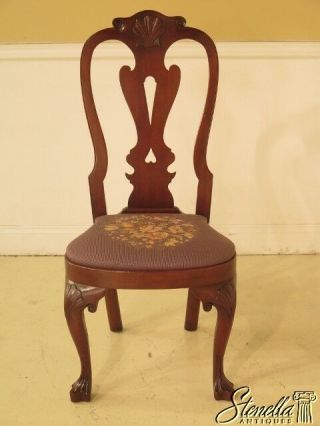 43922ec: Kittinger Cw - 146 Colonial Williamsburg Mahogany Needlepoint Chair