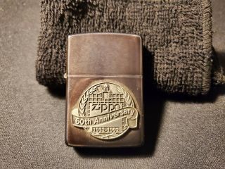 60th Anniversary Zippo Cigarette Lighter In Tin