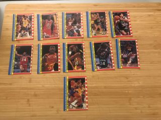 1987 - 88 Fleer Basketball Complete Sticker Set (11/11) W/ Michael Jordan