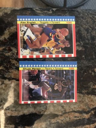1987 - 88 Fleer Basketball Complete Sticker Set (11/11) w/ Michael Jordan 3