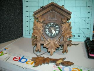 Vintage Regula Wooden Cuckoo Clock Parts West Germany Albert Schwab Karlsruhe