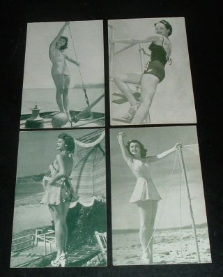 Lqqk 3 Vintage 1940s Risque Girlie Arcade Cards 54
