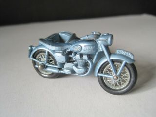 Vintage Triumph T 110 Motorcycle & Sidecar Matchbox Lesney No.  4 Toy England