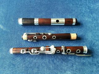 Antique Vintage Old Wooden 8 Key Irish Flute Metzler London