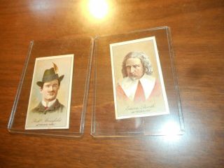 1887 Gold Coin Chewing Tobacco Cards Stage Actor Edwin Booth & Rich D Mansfield