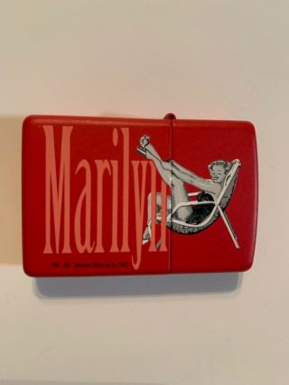 Zippo Lighter,  Marilyn Monroe Seated,  Red,  2003,  Stars Of Hollywood,  Cond.