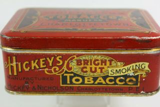 Scarce - HICKEY and NICHOLSON Tobacco Tin - Charlottetown P.  E.  I. 2