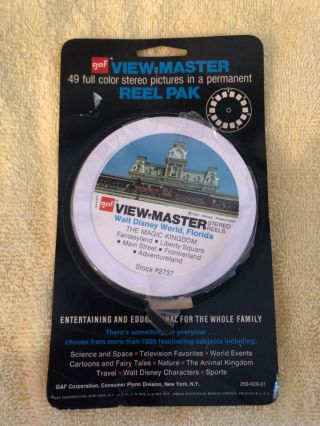 Vintage View Master Rare Walt Disney World 7 Reel Set Htf