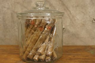 Vintage La Palina Glass Humidor Jar Container By Congress Cigar Co.