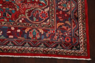 Vintage Traditional Floral Lilihan Hamedan Area Rug Hand - Knotted Wool Red 7 